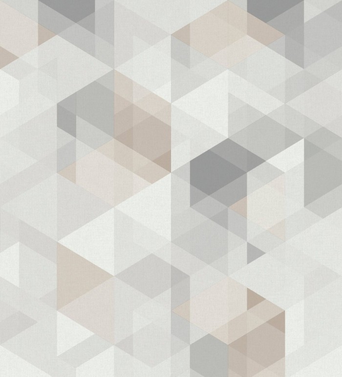 Papel pintado geométrico cubos tridimensionales - Robin Metric 127374