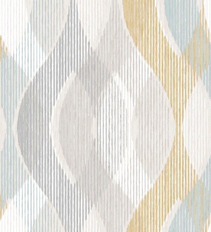 Papel pintado formas elípticas tonos ocre y gris - Primland 127379