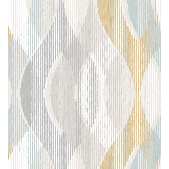 Papel pintado formas elípticas tonos ocre y gris - Primland 127379