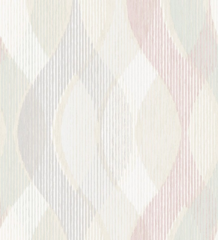 Papel pintado formas elípticas tonos rosa - Primland 127380