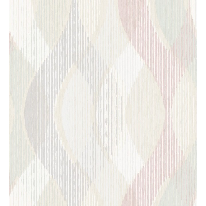 Papel pintado formas elípticas tonos rosa - Primland 127380