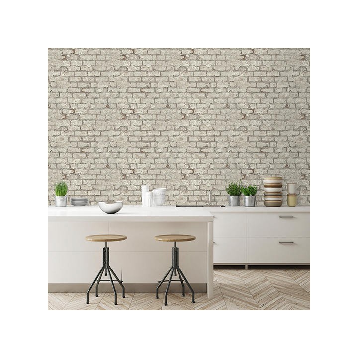 Papel pintado muro de ladrillo desgastado - Parker Street 127382