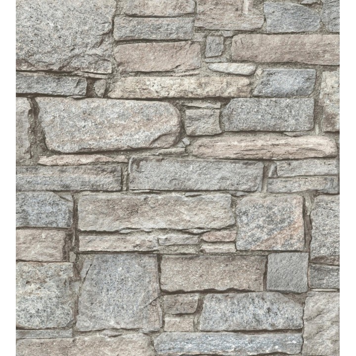 Papel pintado muro de piedra estilo rústico - Agora Stone 127385