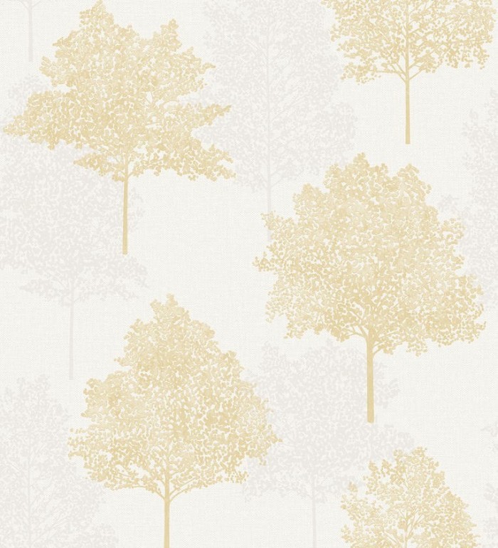 Papel pintado árboles estilo nórdico tonos ocres - Baltic Trees 127400