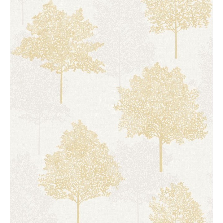 Papel pintado árboles estilo nórdico tonos ocres - Baltic Trees 127400