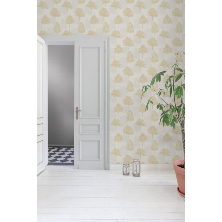 Papel pintado árboles estilo nórdico tonos ocres - Baltic Trees 127400