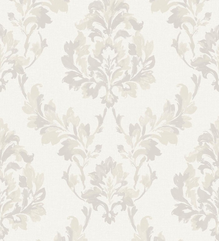 Papel pintado damasco floral beige - Clarion Garden 127410