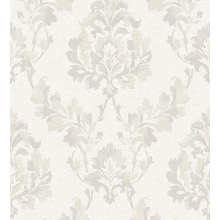Papel pintado damasco floral beige - Clarion Garden 127410