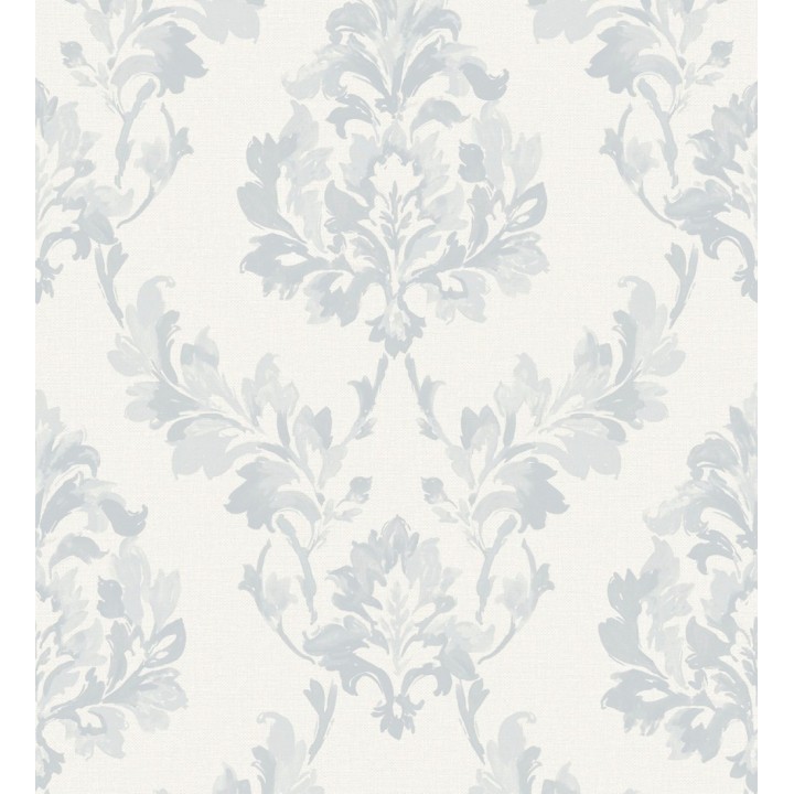 Papel pintado damasco floral azul - Clarion Garden 127413