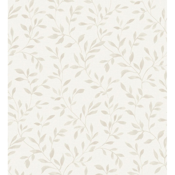 Papel pintado hojas pequeñas en rama marrón claro - Dawson Country 127415