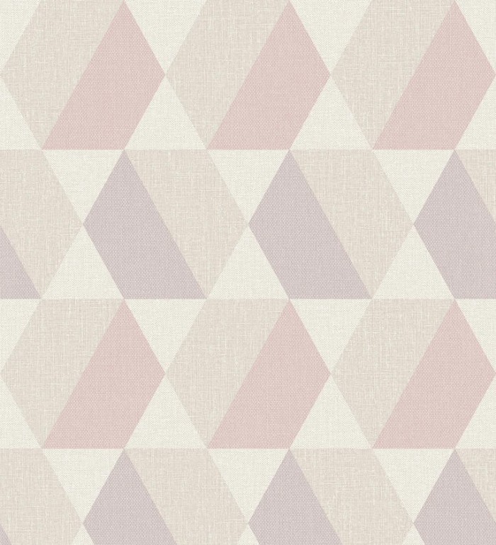Papel pintado hexágonos bicolor tonos rosas - Hexagon Springs 127421