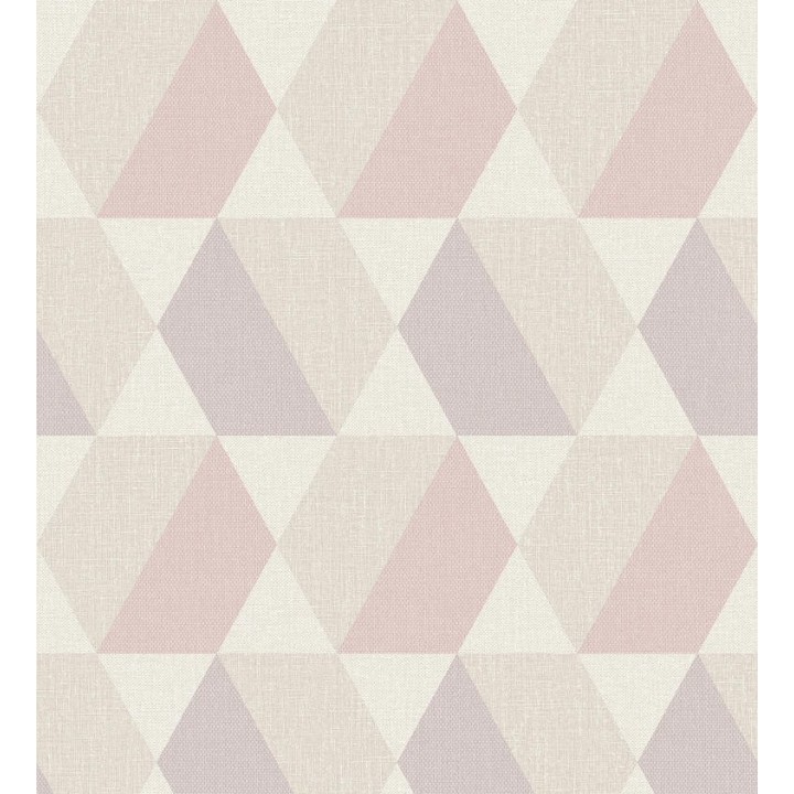 Papel pintado hexágonos bicolor tonos rosas - Hexagon Springs 127421