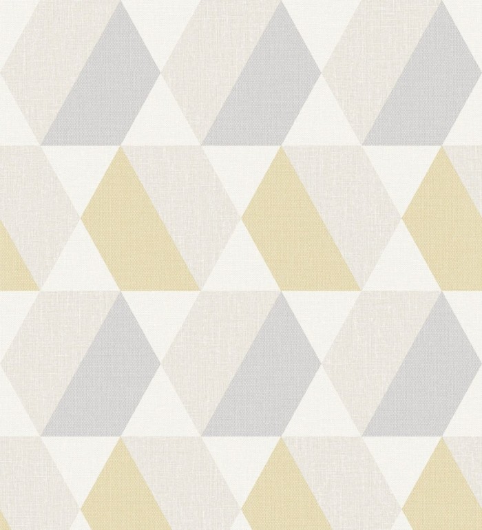 Papel pintado hexágonos bicolor tonos amarillos - Hexagon Springs 127423
