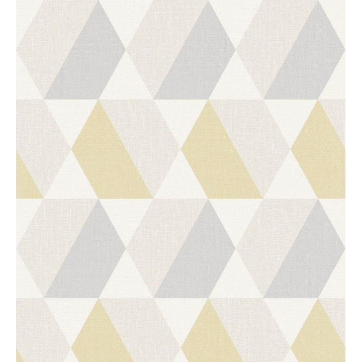 Papel pintado hexágonos bicolor tonos amarillos - Hexagon Springs 127423