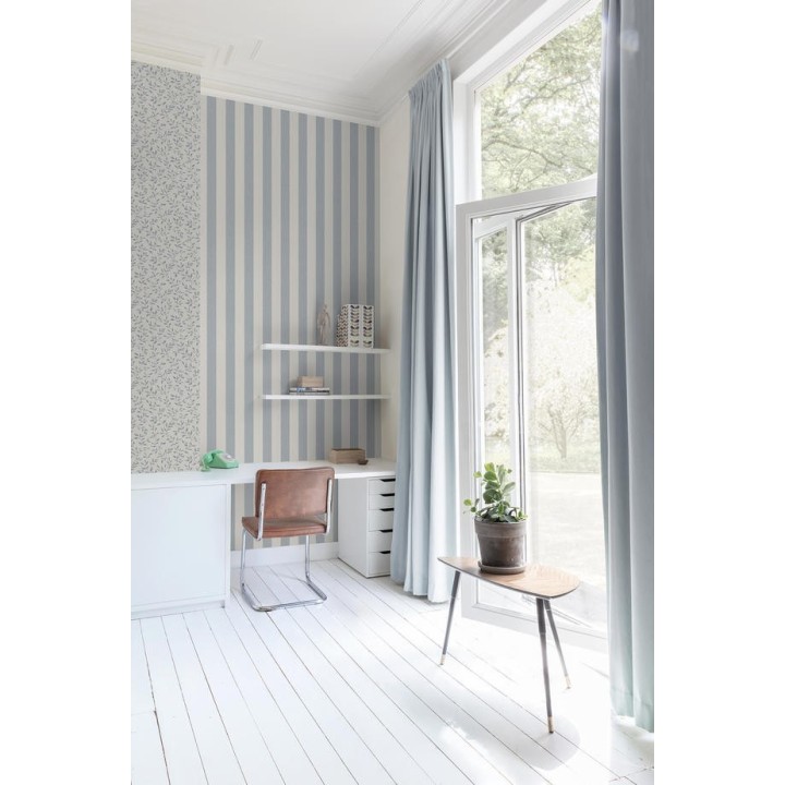 Papel pintado rayas texturizadas azul claro - Dawson Stripes 127428