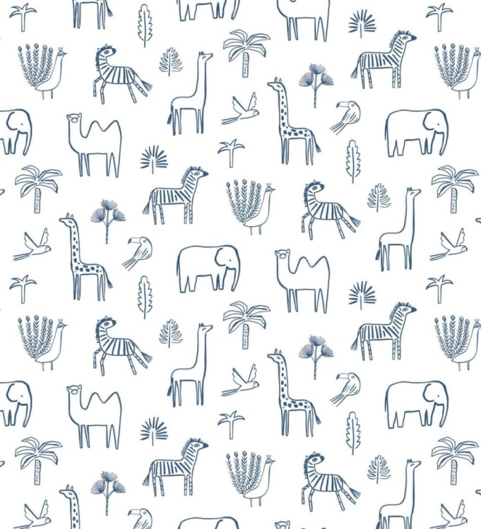 Papel pintado infantil animales de safari - Safari World 127435