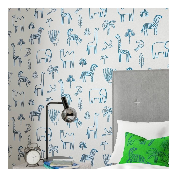 Papel pintado infantil animales de safari - Safari World 127435