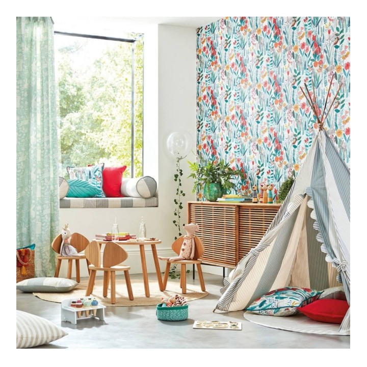 Papel pintado zorritos y conejitos - Foxy Country 127438