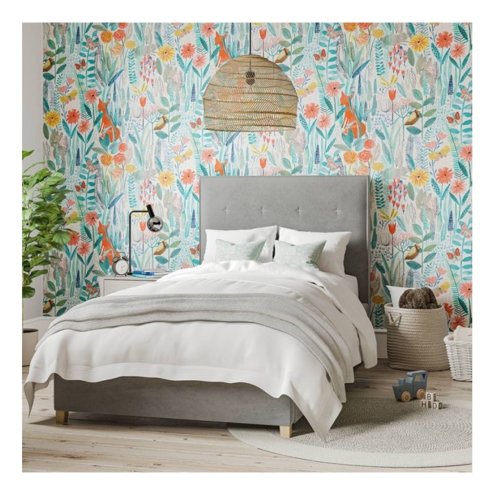 Papel pintado zorritos y conejitos - Foxy Country 127438