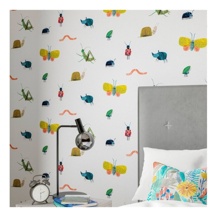 Papel pintado infantil insectos dibujados - Funny Insects 127440