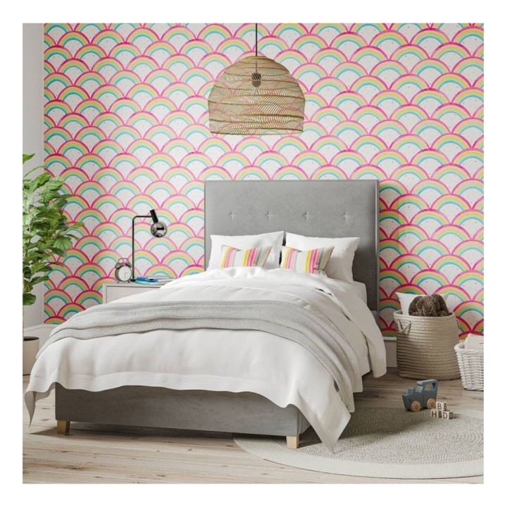 Papel pintado infantil arcoíris - Happy Rainbow 127443