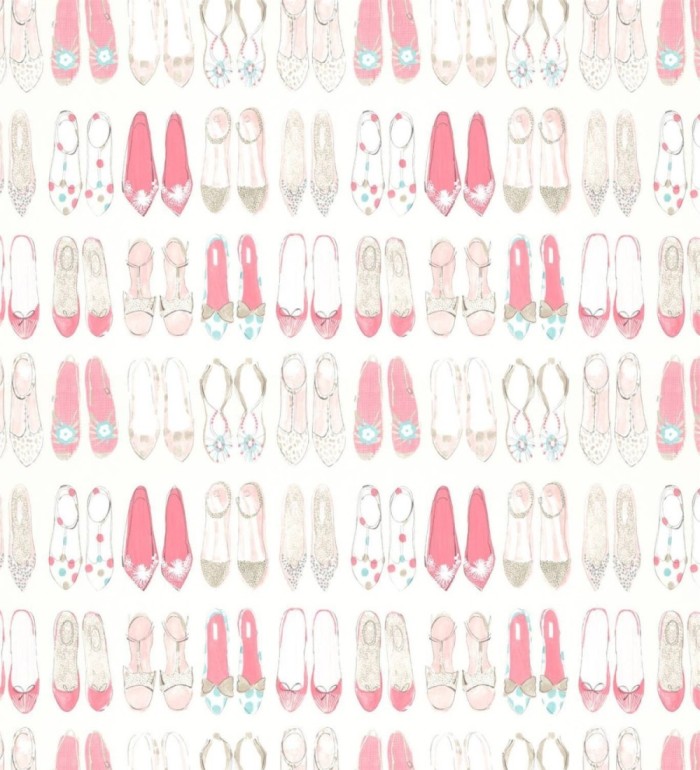 Papel pintado zapatos y sandalias rosa - Megan Shoes 127444