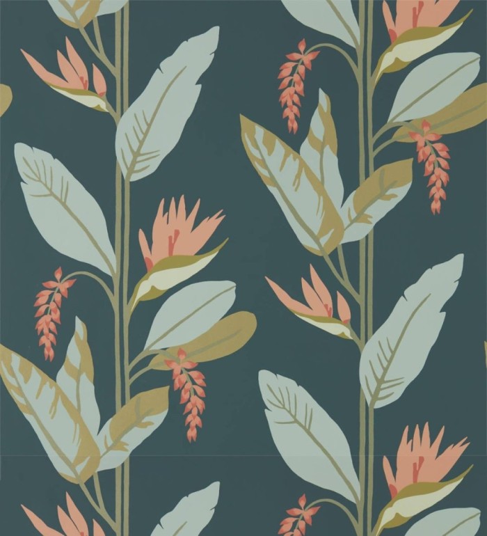 Papel pintado hojas modernas con colores tropicales - Morris Valley 127460