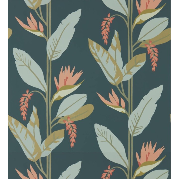 Papel pintado hojas modernas con colores tropicales - Morris Valley 127460