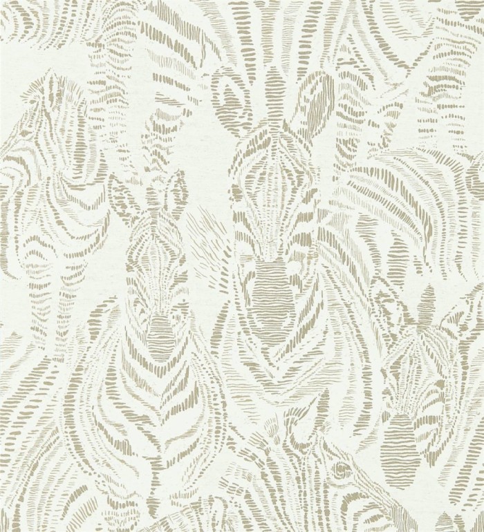 Papel pintado de cebras beige - Kaewa 127464