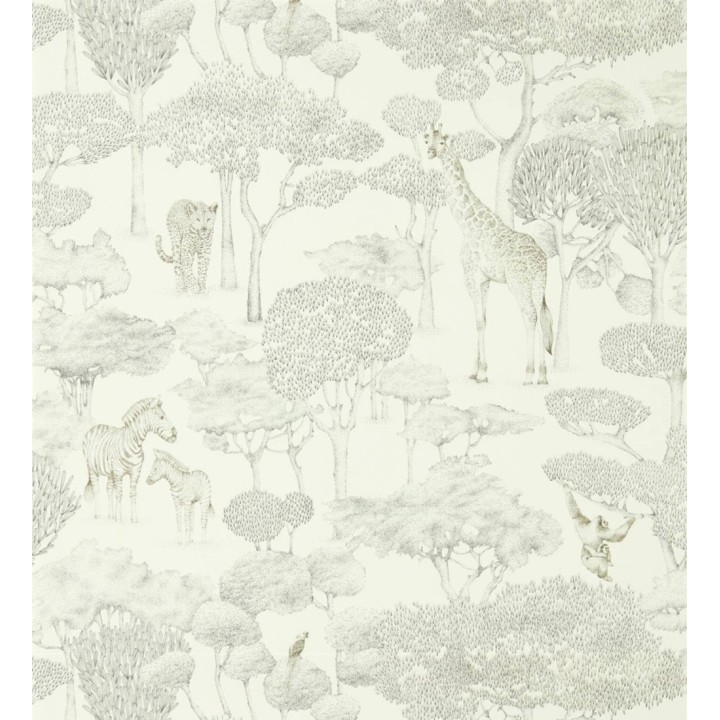 Papel pintado safari africano elegante tonos grises - Safari Soul 127467