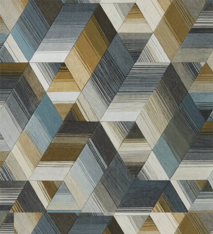 Papel pintado cubos geométricos multicolor - Jaipur Fabrics 127479