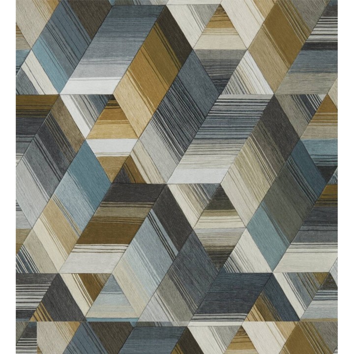 Papel pintado cubos geométricos multicolor - Jaipur Fabrics 127479