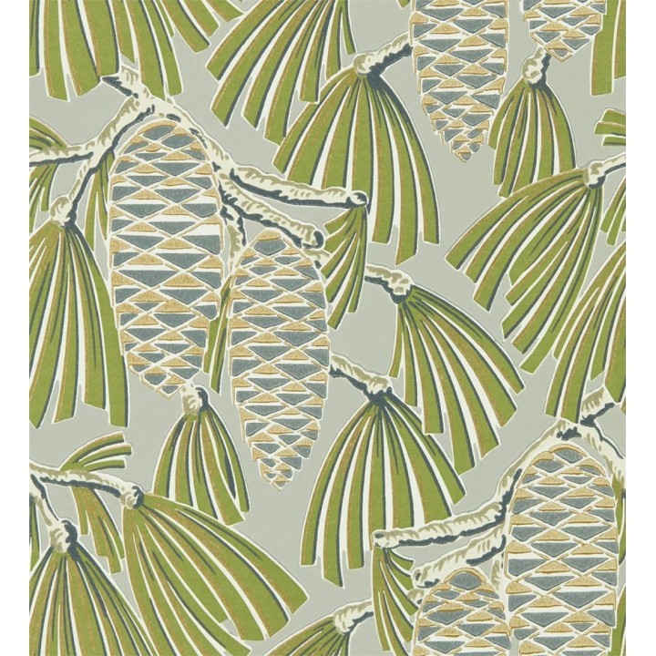Papel pintado moderno de palmeras tonos verdes - Palmer Woods 127480