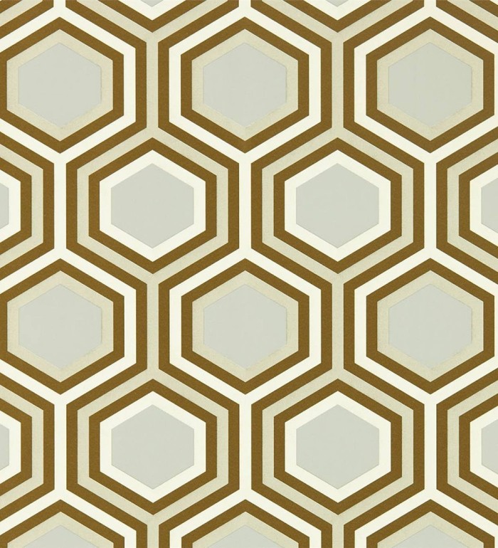 Papel pintado geométrico hexágonos art decó - Den House 127488