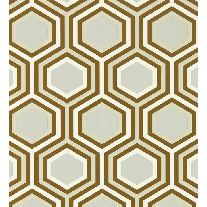 Papel pintado geométrico hexágonos art decó - Den House 127488