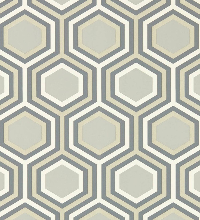 Papel pintado geométrico hexágonos art decó - Den House 127489