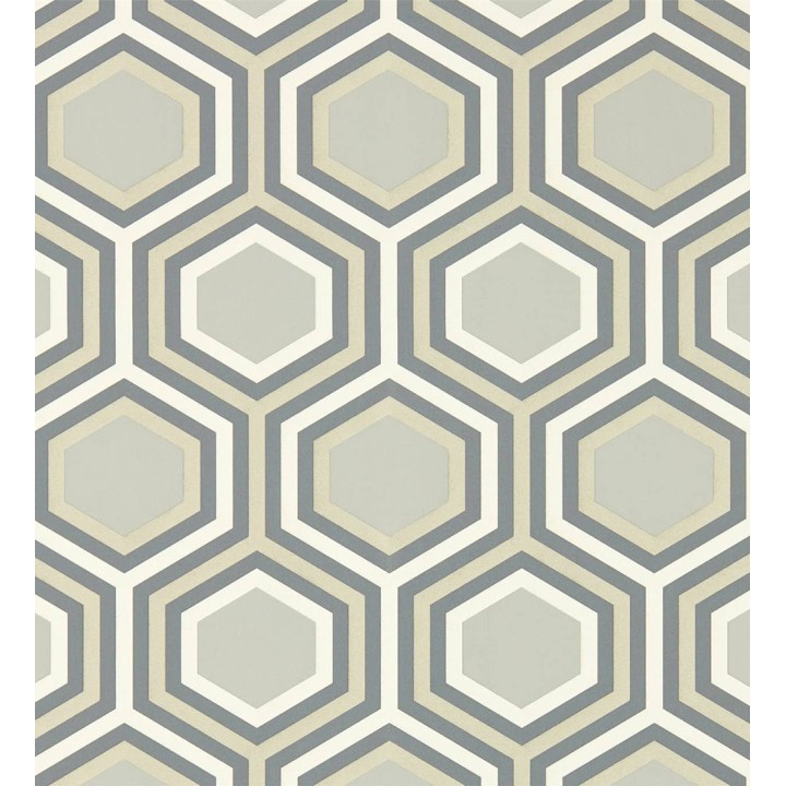 Papel pintado geométrico hexágonos art decó - Den House 127489