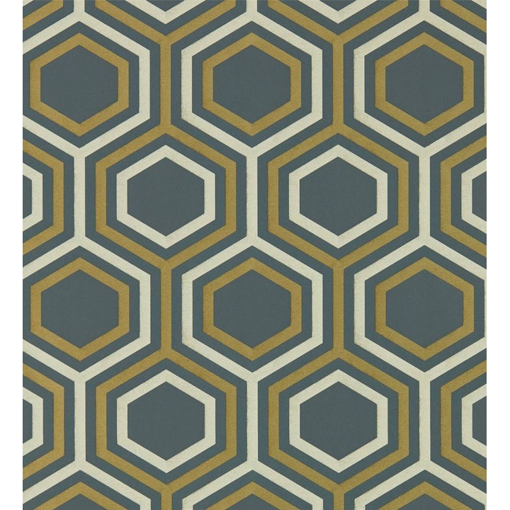 Papel pintado geométrico hexágonos art decó - Den House 127490