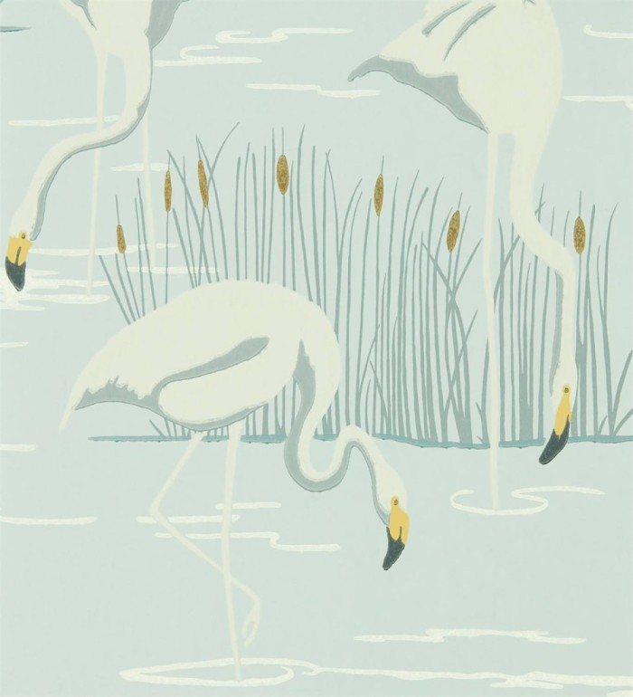 Papel pintado flamencos en el lago - Flamingo Lake 127493