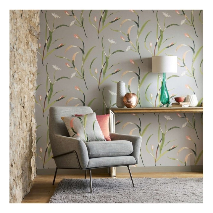 Papel pintado hojas finas y elegantes pintadas con acuarela - Madison Fields 127505