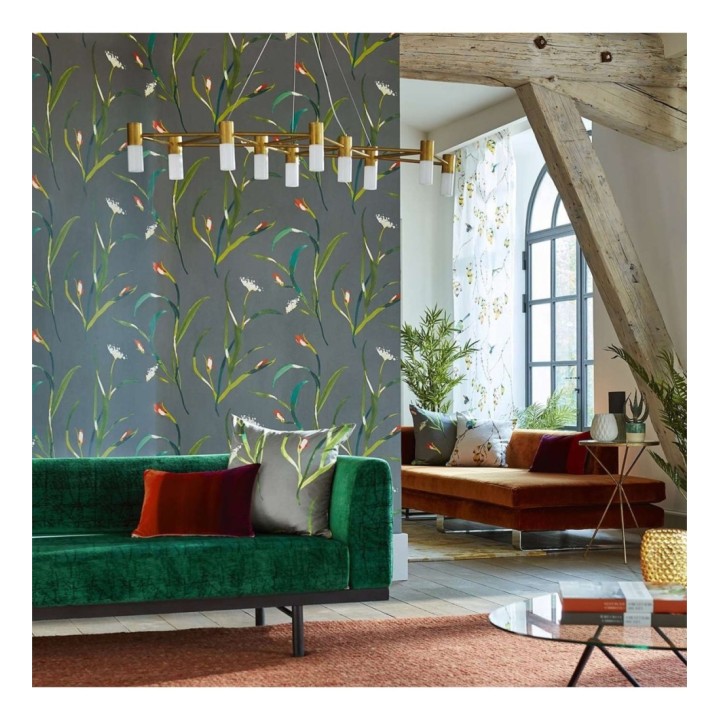 Papel pintado hojas finas y elegantes pintadas con acuarela - Madison Fields 127507