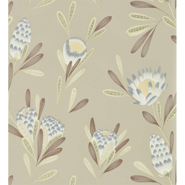 Papel pintado flor típica danesa tonos marrones - Danish Spring 127513