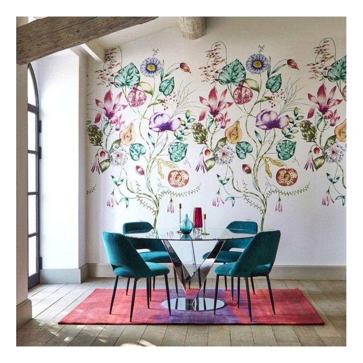 Papel pintado hojas y frutas partidas - Noa Blossom 127516