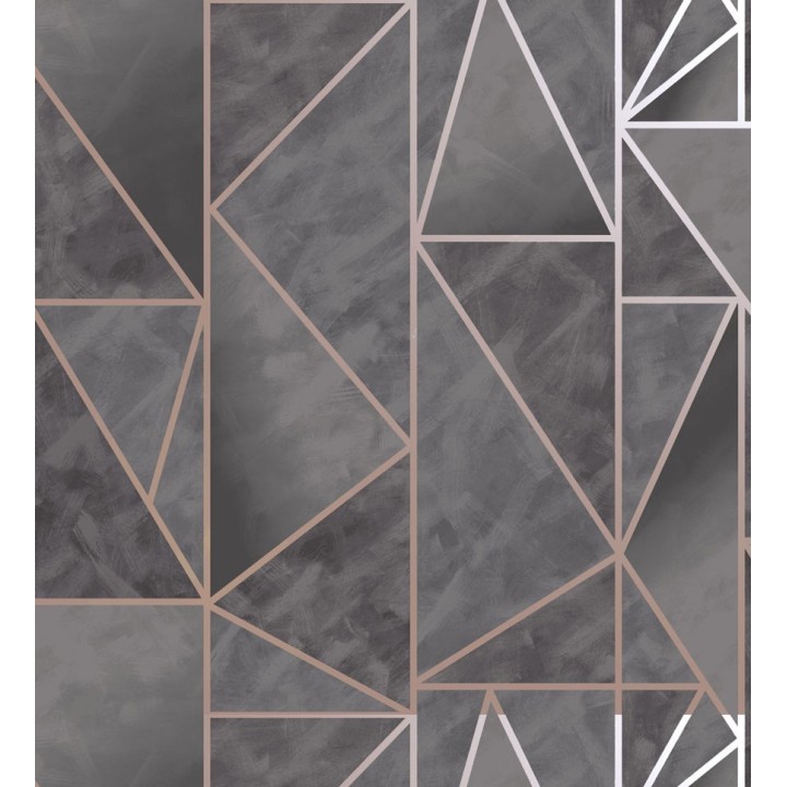 Papel pintado líneas metalizadas art decó - Lushy Geometry 127532