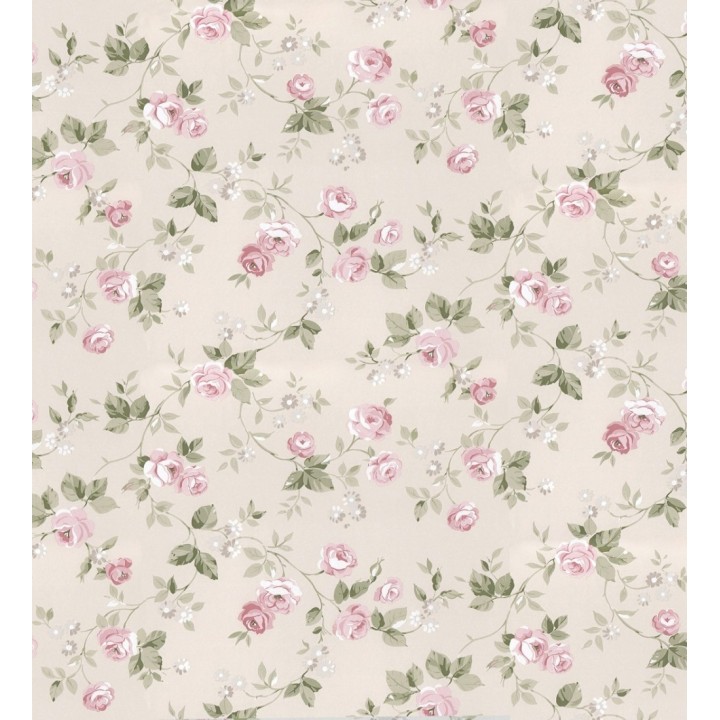Papel pintado flores románticas estilo vintage - Rosewood 127544