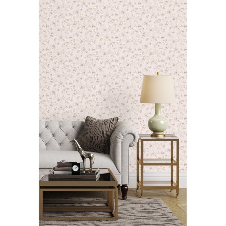 Papel pintado flores románticas estilo vintage - Rosewood 127545