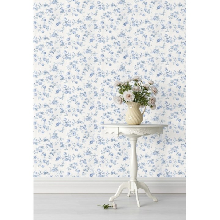 Papel pintado flores románticas estilo vintage - Rosewood 127548