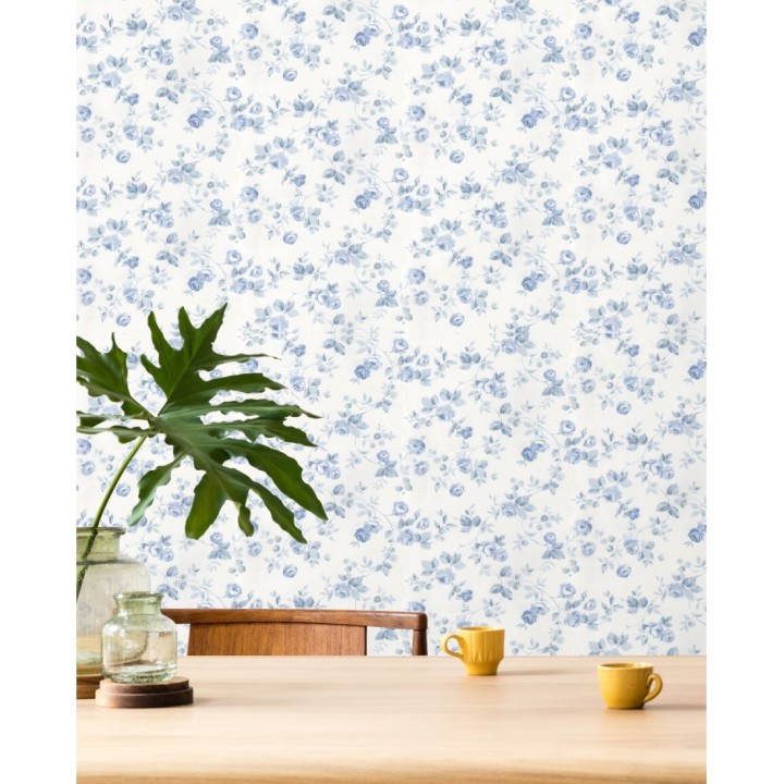 Papel pintado flores románticas estilo vintage - Rosewood 127548