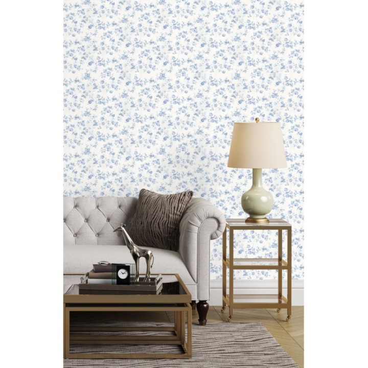 Papel pintado flores románticas estilo vintage - Rosewood 127548