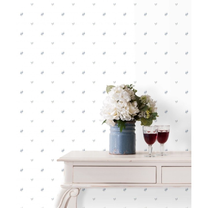 Papel pintado florecitas pequeñas estilo romántico - Olivia Flowers 127554